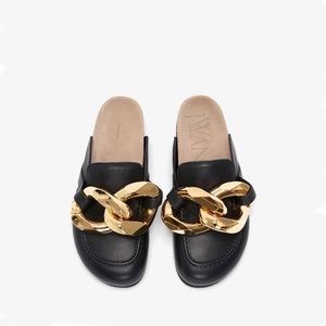 JW Anderson Black Leather Mules